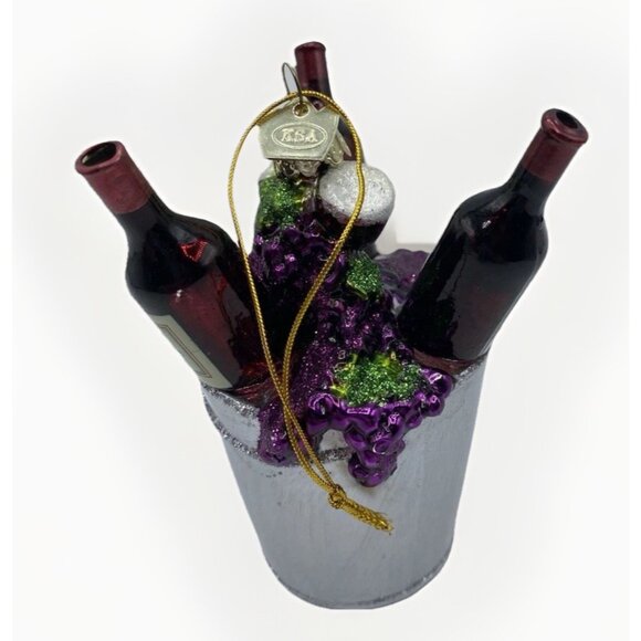 Kurt Adler “My Bucket List” Christmas Ornament Wine Lover Holiday Bar Decor - Picture 4 of 11
